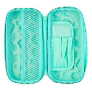 Smiggle - 3D Embossed Hardtop Wondrous Ice Cream Patterned Pink Pencil Case