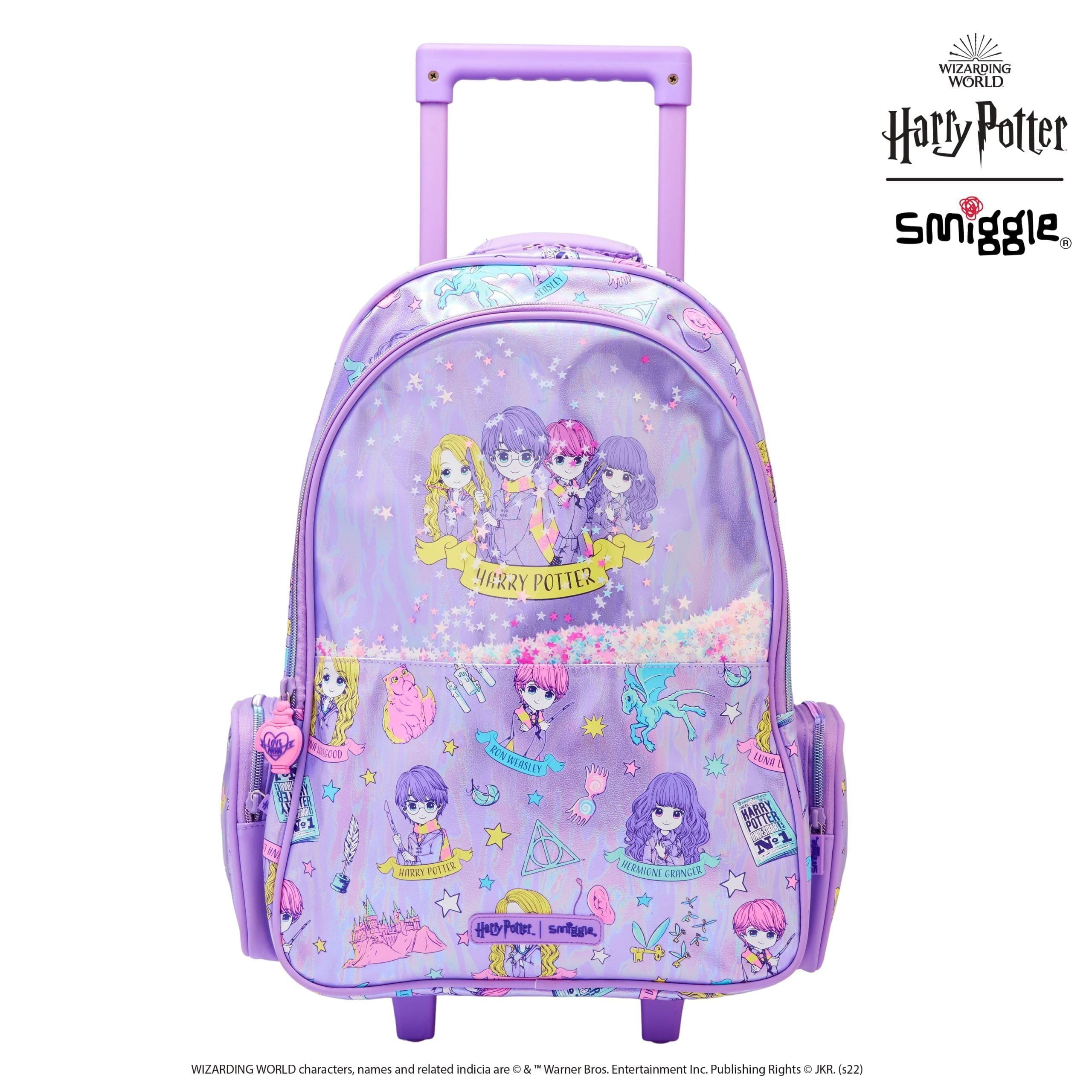 Smiggle - Harry Potter Lighted Wheeled Backpack