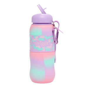 Smiggle – Illusion Unicorn Roll Silicone Foldable Straw 600ML BPA Free Water Bottle