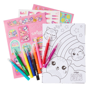 Smiggle - Little Pals Colouring Books and Crayons Set