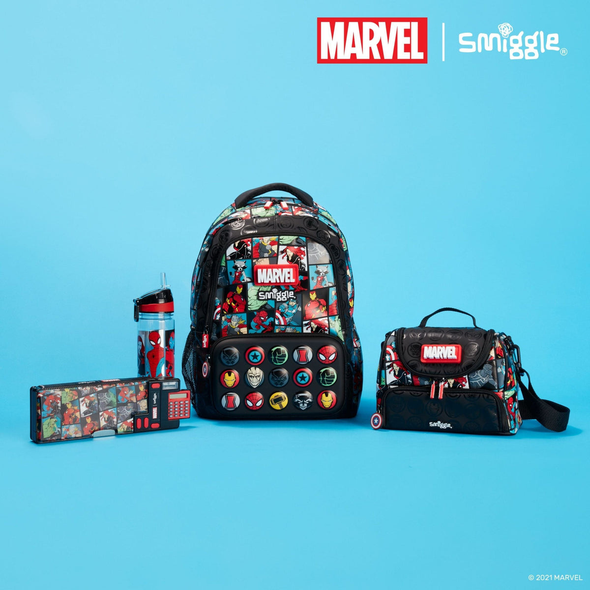 Smiggle - Marvel 4-Piece School Bag Set