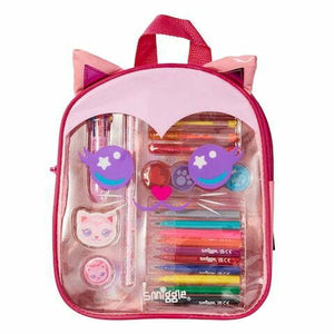 Smiggle - Sweet Red Cat Crayon Backpack Set for Little Ones