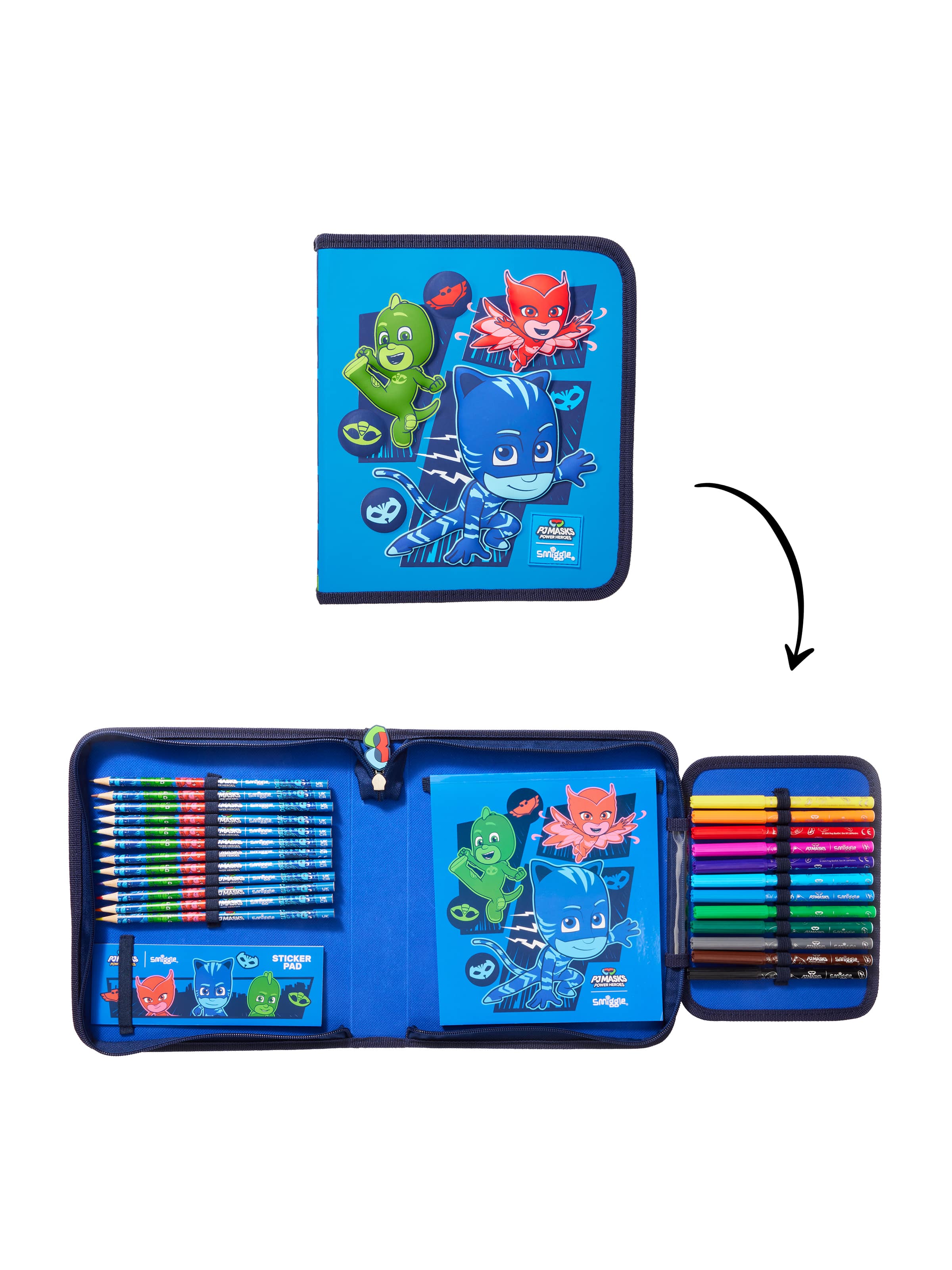 Smiggle - PJ Mask Stationery Set and Pencil Case