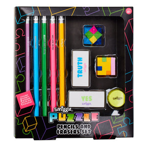 Smiggle - Puzzle Fun Pencil and Eraser Pack