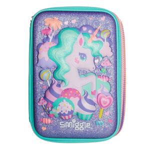 Smiggle - Splendor Triple Unicorn Hardtop Pencil Case