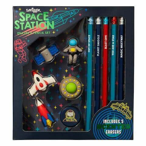 Smiggle - Space Station Eraser and Pencil Set
