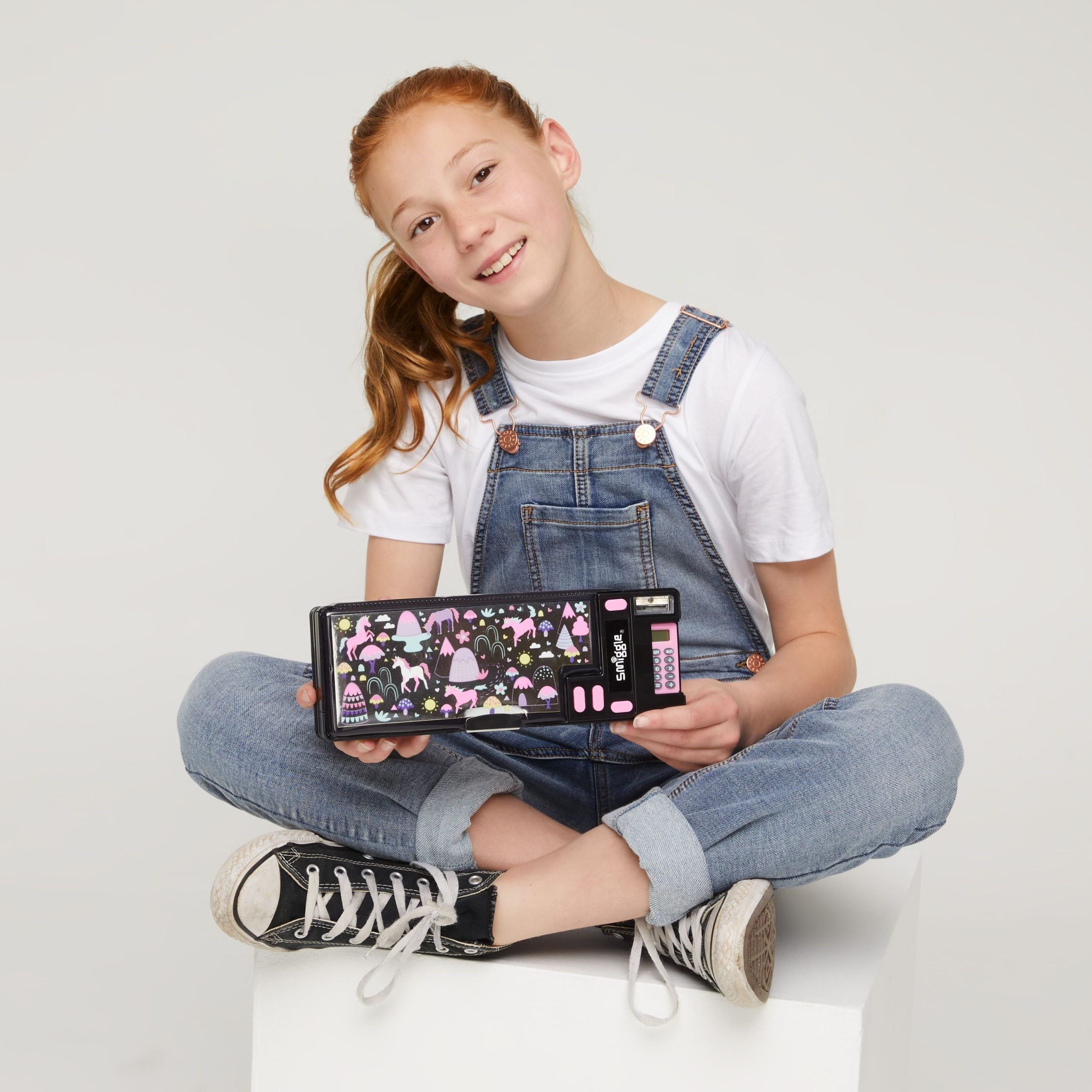 Smiggle - Vibin Hesap Makineli Otomatik Kalem Kutusu - Dinossi