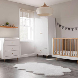 SnuzKot Skandi 3 Piece Nursery Furniture Set - Natural-Nursery Sets-Natural-No Mattress | Natural Baby Shower