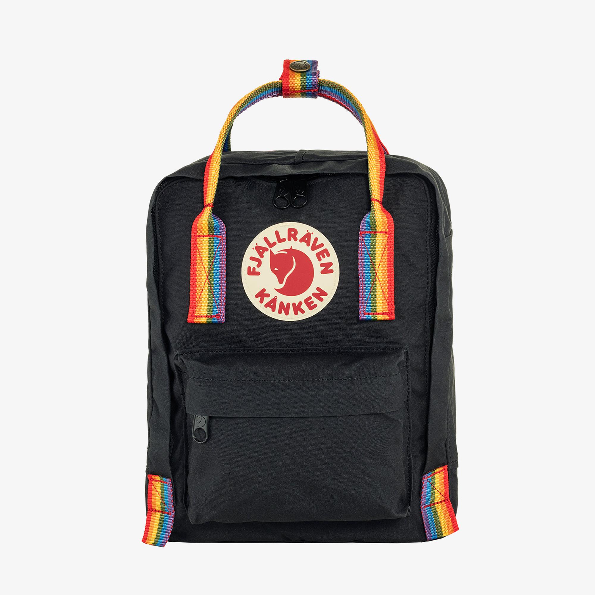 Fjällräven Kånken - Rainbow Mini Unisex Black Backpack