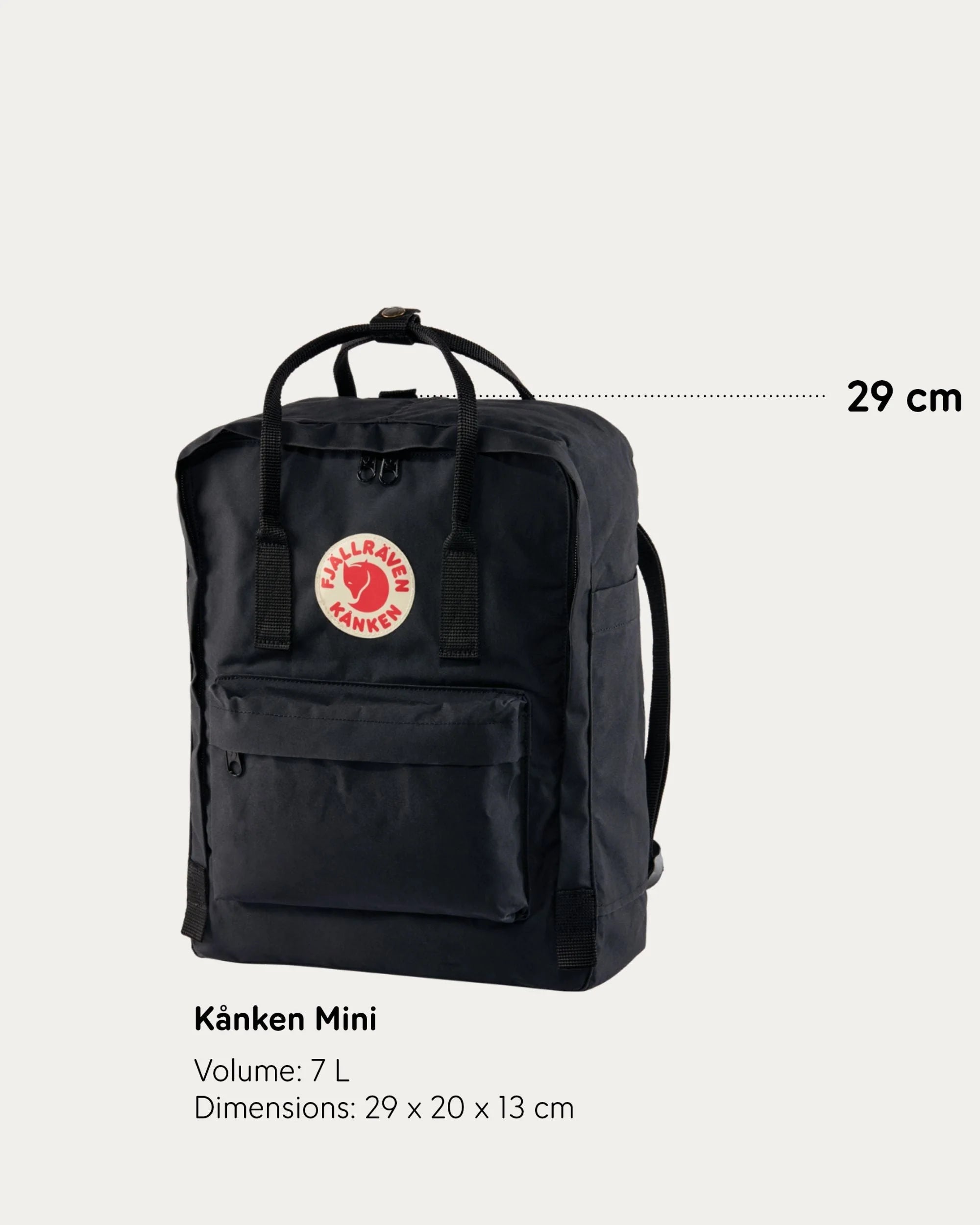 Fjällräven Kånken - Rainbow Mini Unisex Black Backpack