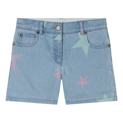 Stella McCartney Kids - Star Jean Shorts | Blue