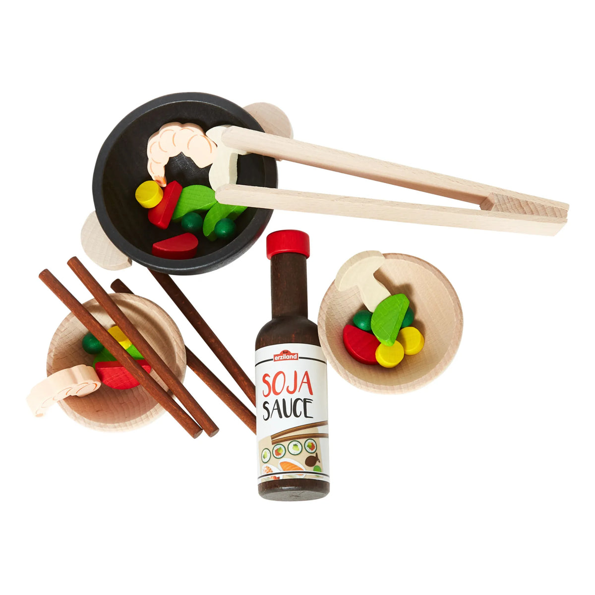 Erzi - Pan Frying Wooden Toy Set