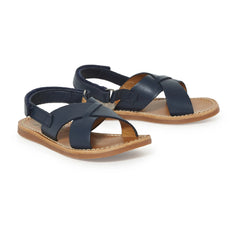 Pom d'Api - Stitch Cross Beach Sandals | Navy Blue