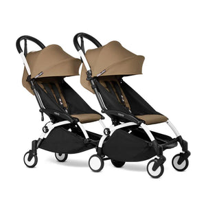Stokke YOYO3 Stroller from 6 + for twins-Strollers-Toffee-White | Natural Baby Shower