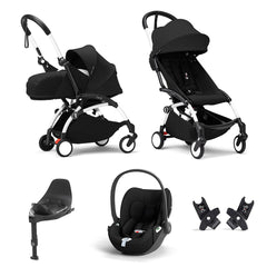 Stokke YOYO3 Newborn to Toddler Cloud T Travel System-Strollers-Black-White | Natural Baby Shower