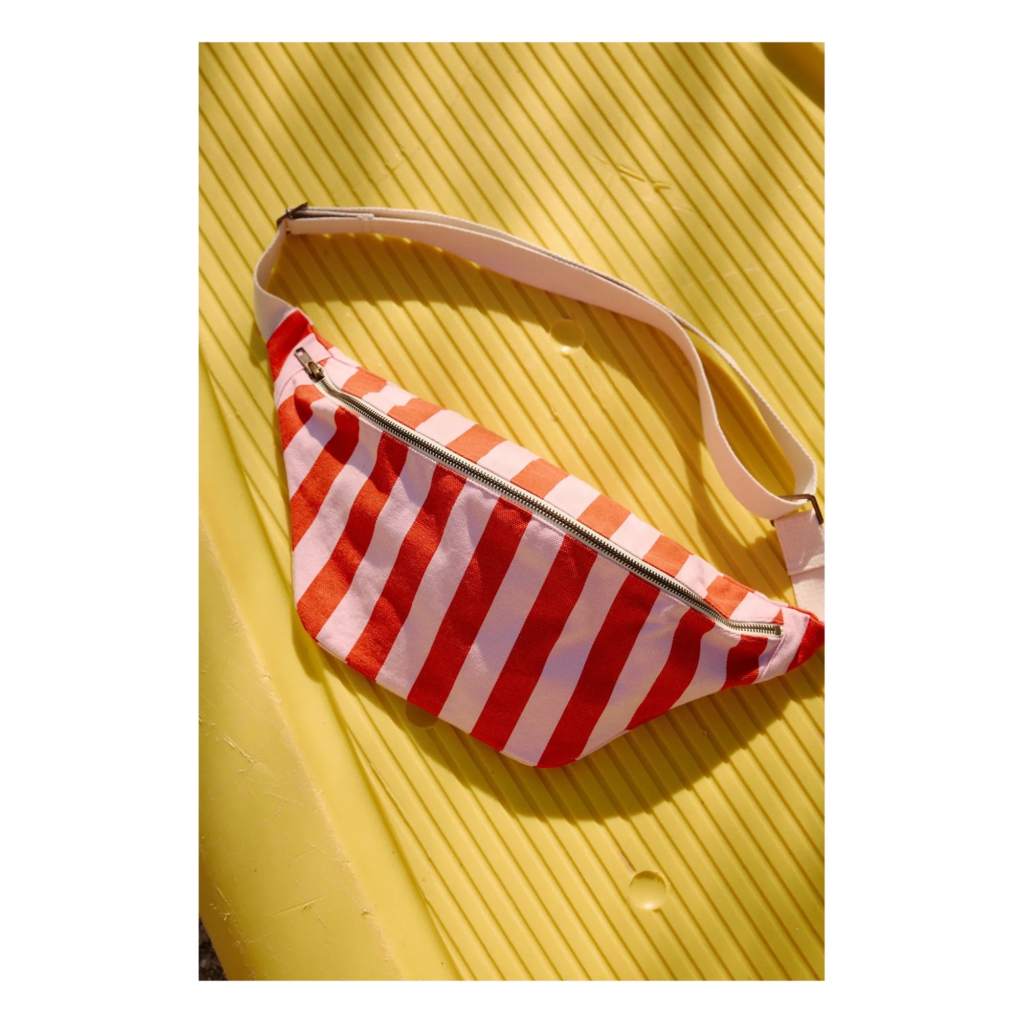 Rose in April - Striped Waist Bag | Red