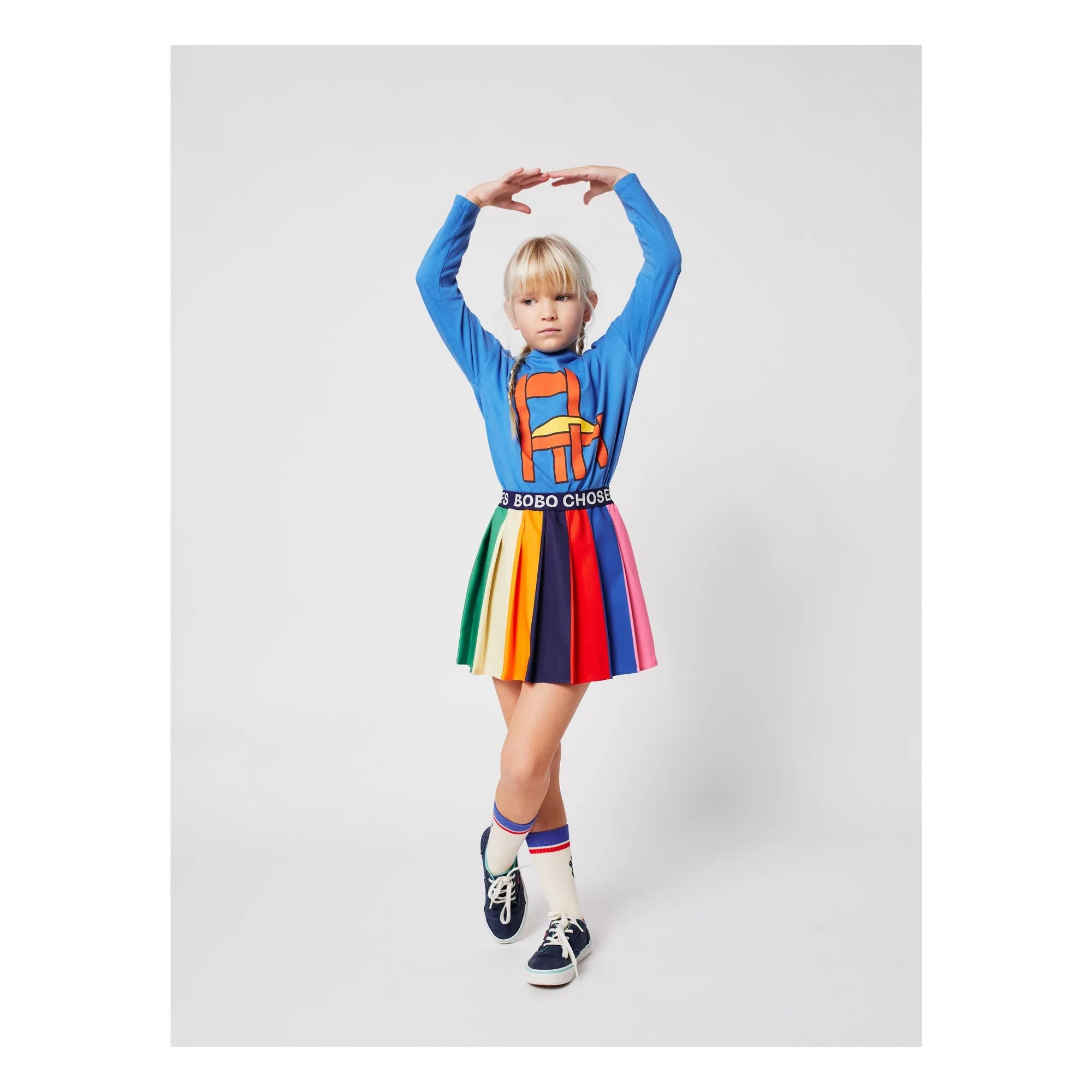 Bobo Choses - Striped Puffed Skirt | Navy Blue