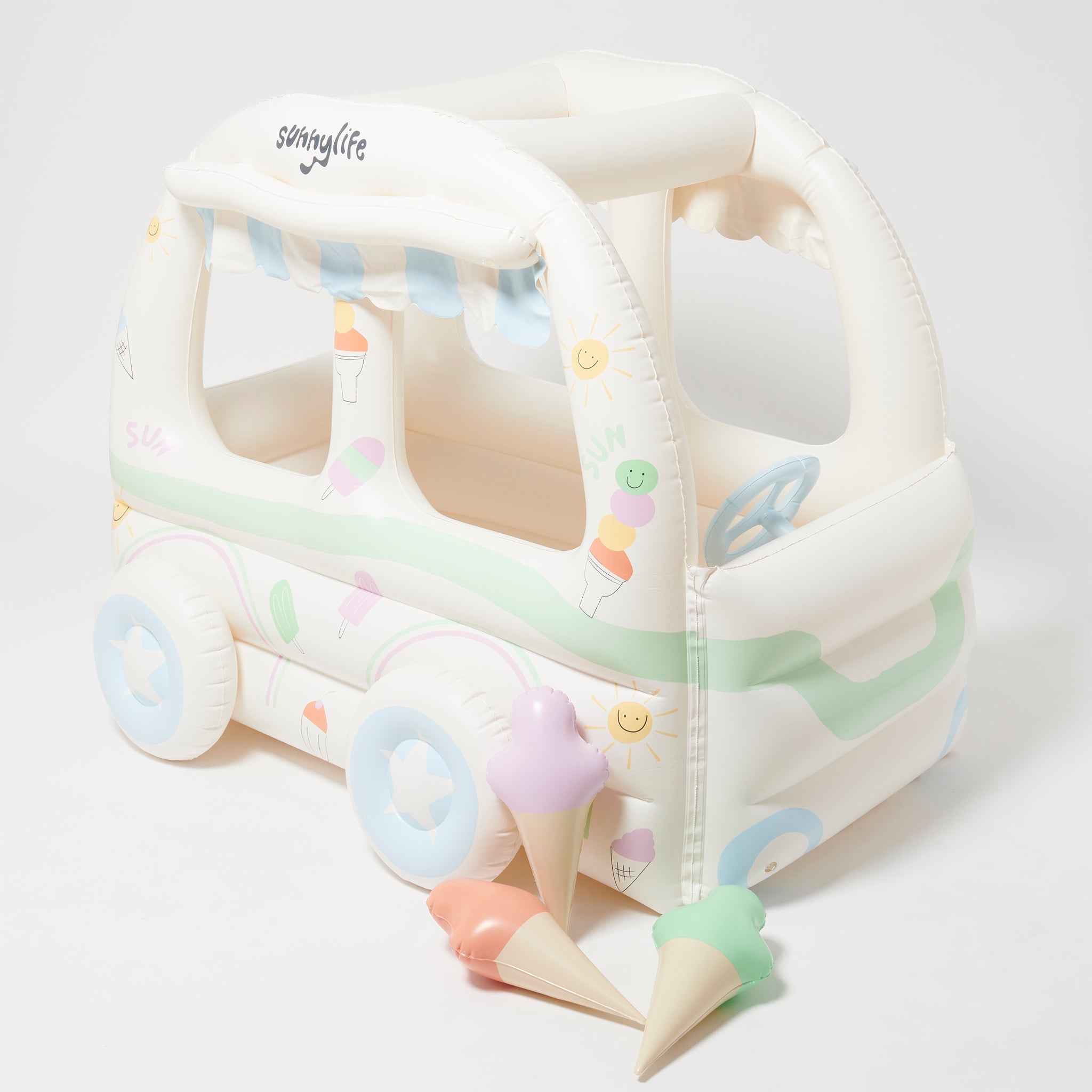 Sunnylife - Children's Beach and Garden Inflatable Ice Cream Vendor Play Set