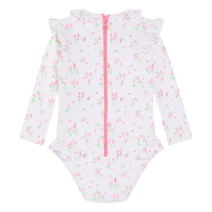 Lison Paris - Suzanna Surfer Floral One-Piece Swimsuit | White