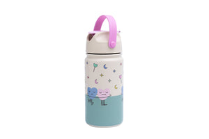 The Cotton Cloud - Dancing Hearts 420ML Stainless Steel Hidden Straw Water Bottle