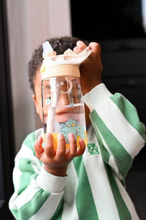 The Cotton Cloud - Funky Dogs 480ML Tritan Water Bottle with Hidden Straw