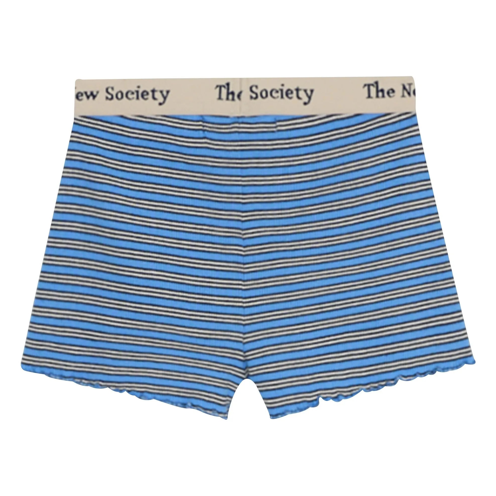 the new society - TNS Ribbed Striped Shorts | Blue