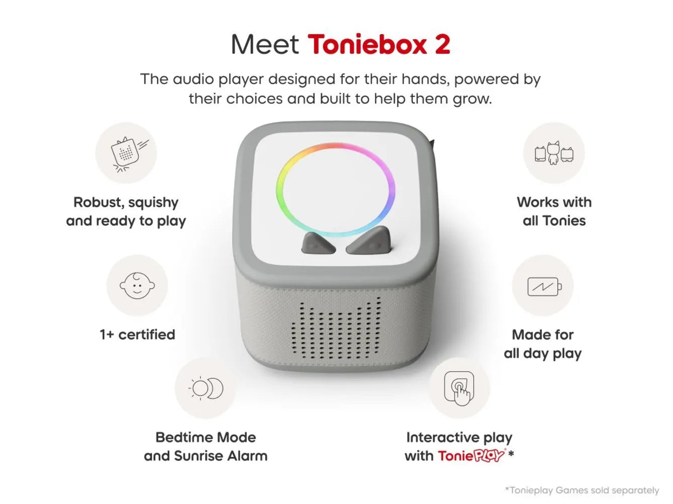 Tonies - Toniebox 2 Gray Starter Set Box
