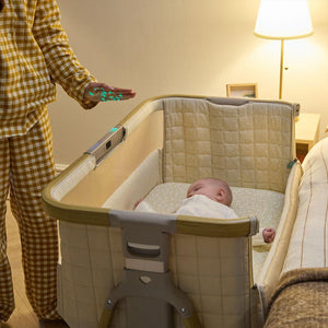 Tutti Bambini Cozee Sense Bedside Crib - Toasted Oak / Sand-Cribs-Toasted Oak / Sand- | Natural Baby Shower