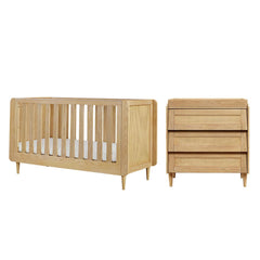Tutti Bambini Japandi 2 Piece Room Set - Light Oak-Nursery Sets-Light Oak-No Mattress | Natural Baby Shower