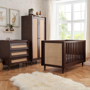 Tutti Bambini Japandi 3 Piece Room Set - Warm Walnut-Nursery Sets-Warm Walnut-No Mattress | Natural Baby Shower