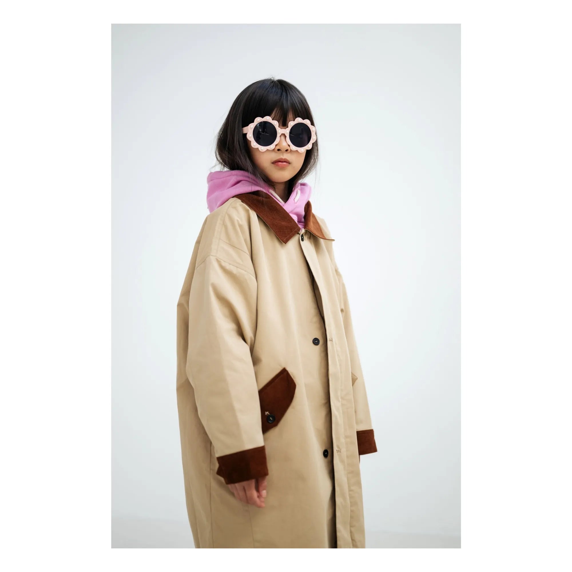 Repose AMS - Velvet Collar Twill Coat | Light Brown