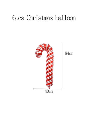 New Year - Christmas Candy Cane Large 84CM New Year Decorative Balloon 1 Piece