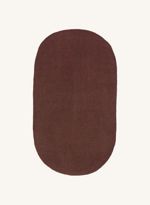 Muskhane - Oval Felt Rug | Mahogany
