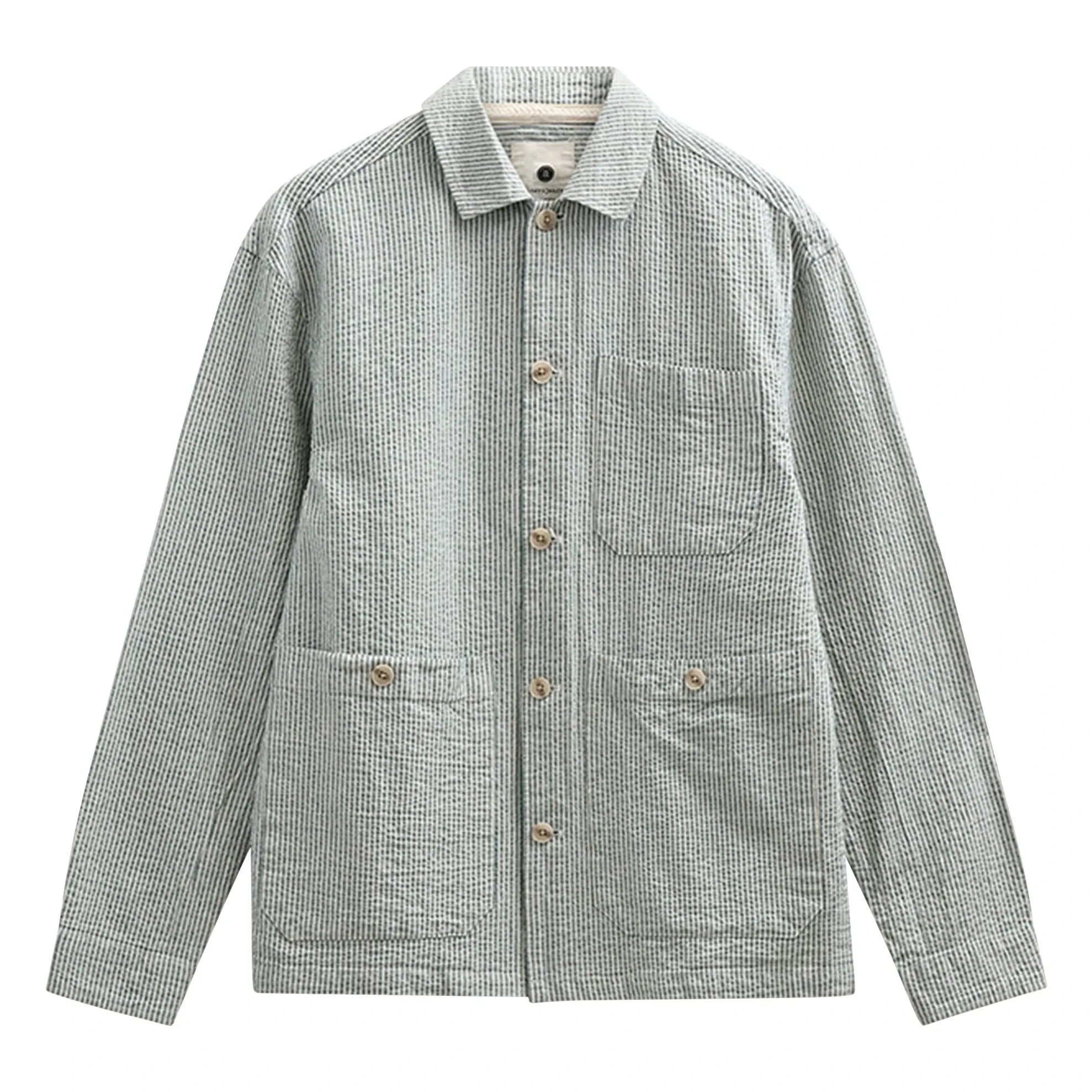 Anerkjendt - Akodin striped overshirt | Light gray