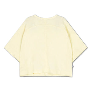 Repose AMS - Button-Back Organic Cotton Blouse | Pale Yellow