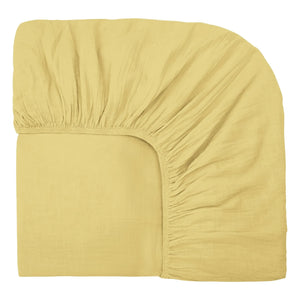 Haomy - Cotton Voile Elastic Fitted Sheet | Straw Yellow