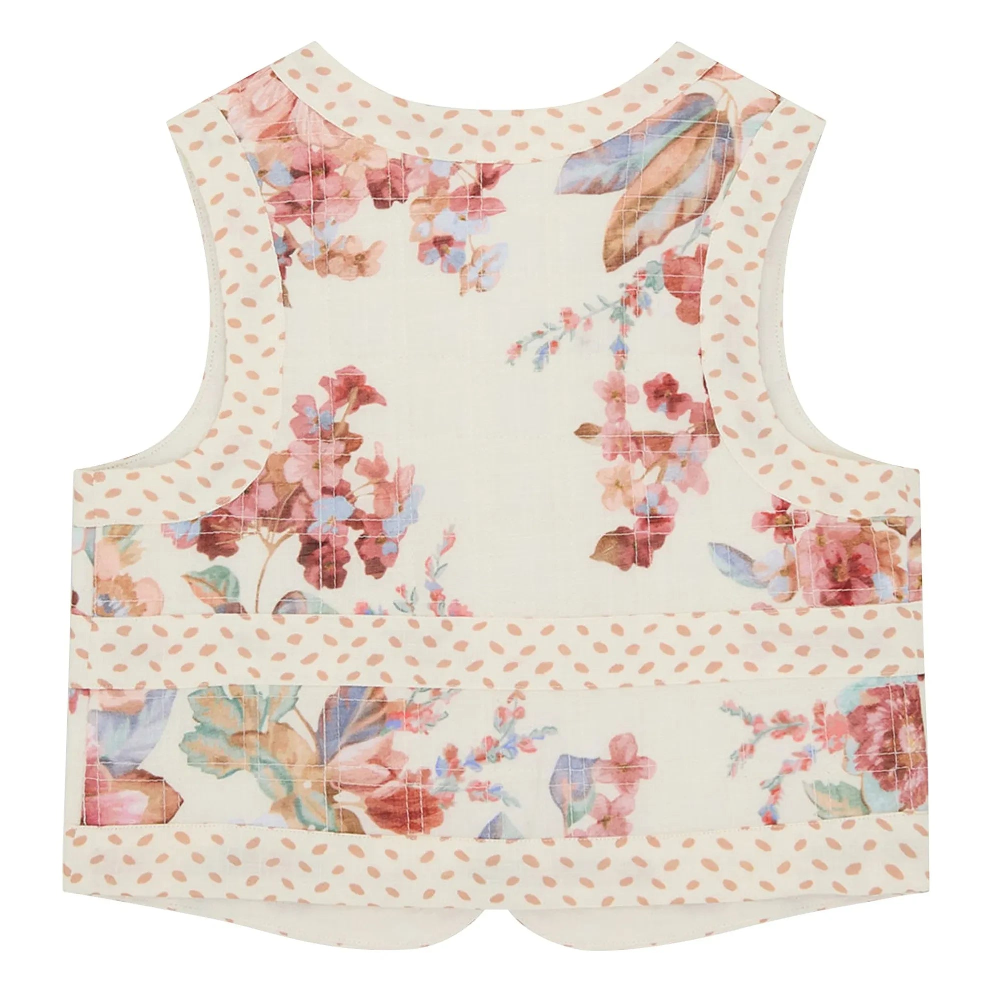Zimmermann - Awaken Floral Pattern Sleeveless Vest | Ecru