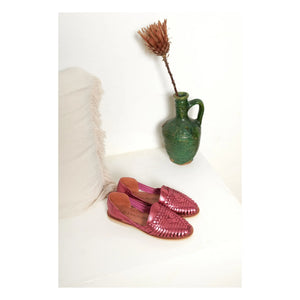 Mapache - Alegre Metallic Sandals | Pink
