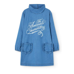 The Animals Observatory - Dragon Denim Elbise | Açık Mavi