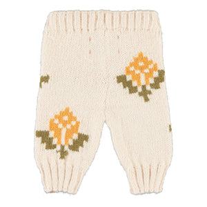 Piupiuchick - Çiçek Desenli File Tayt | Ekru