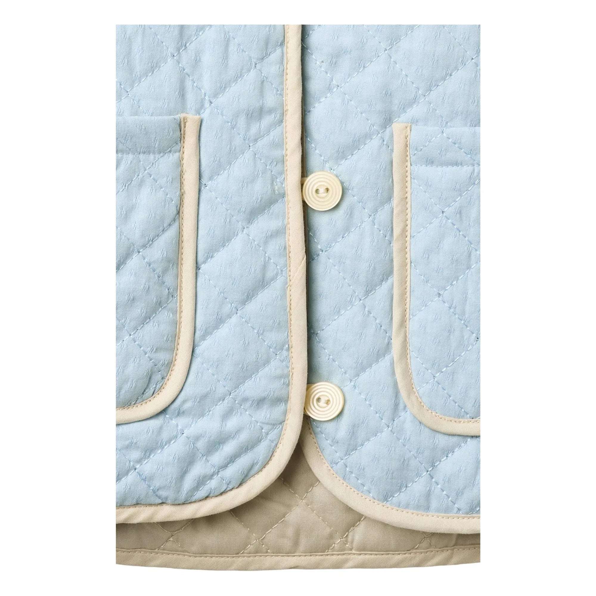 Copenhagen Colors - Sleeveless Quilted Organic Cotton Jacket | Light Blue