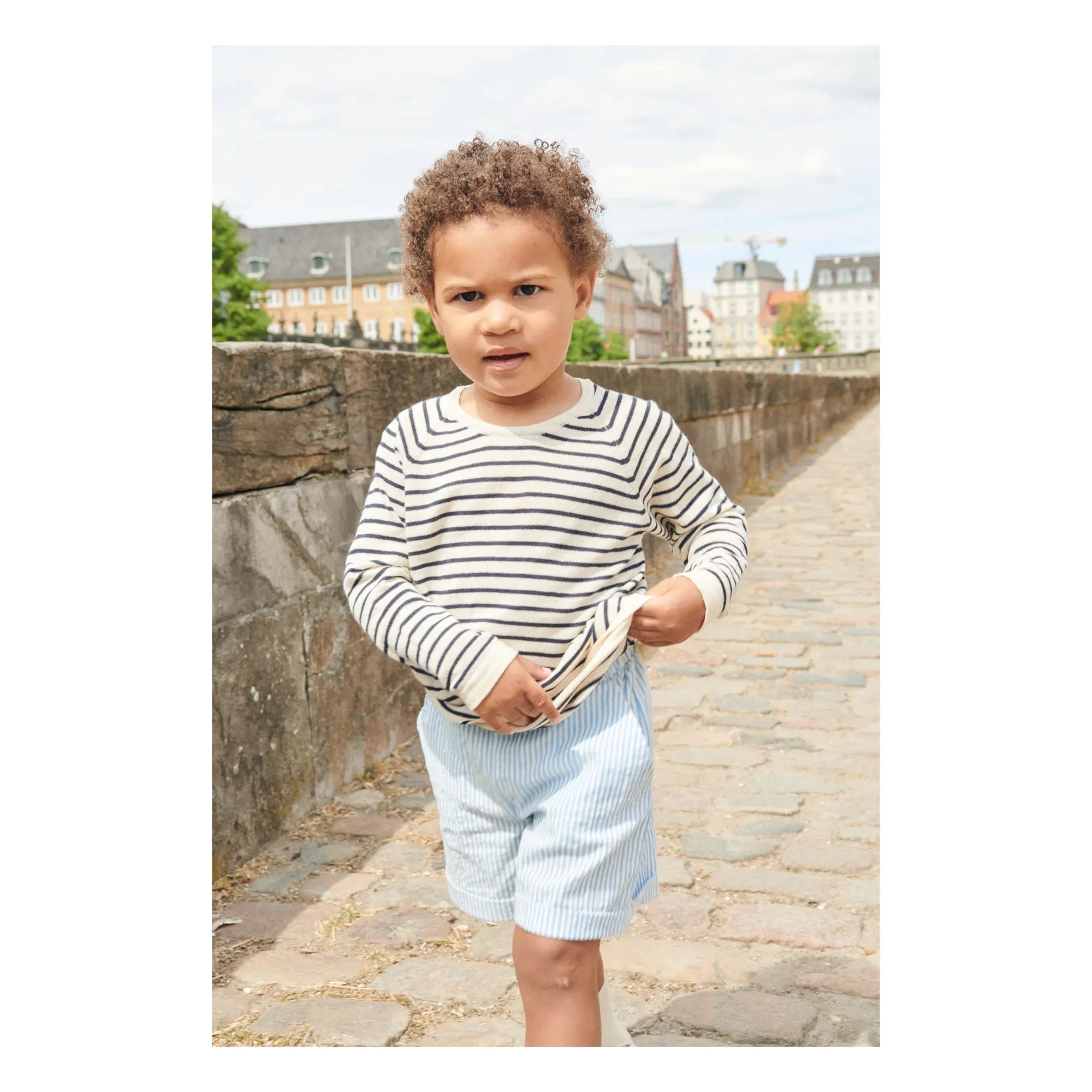 Copenhagen Colors - Seersucker Sports Shorts | Light blue