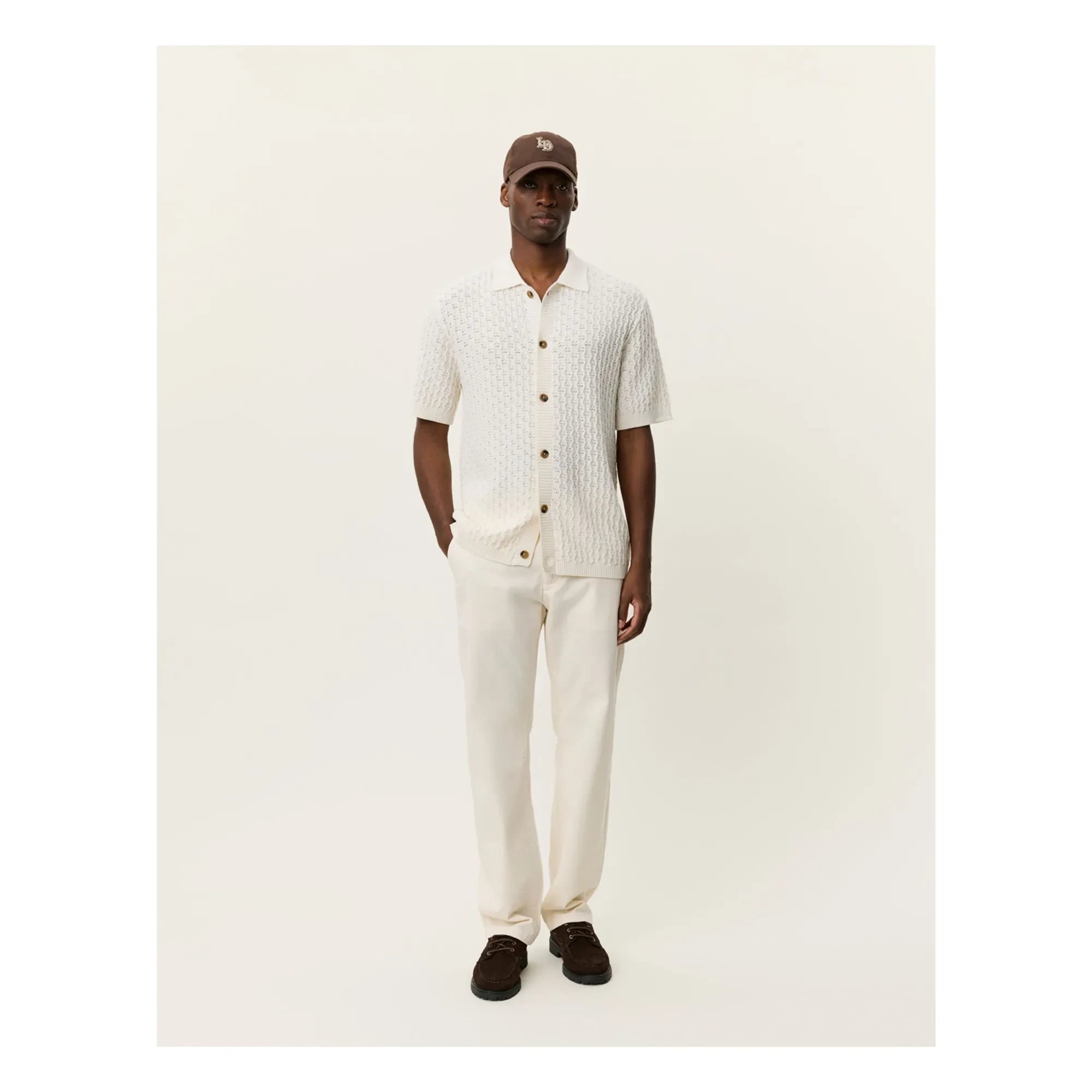 Les Deux - Gespertus Organic Cotton Short Sleeve Shirt | White