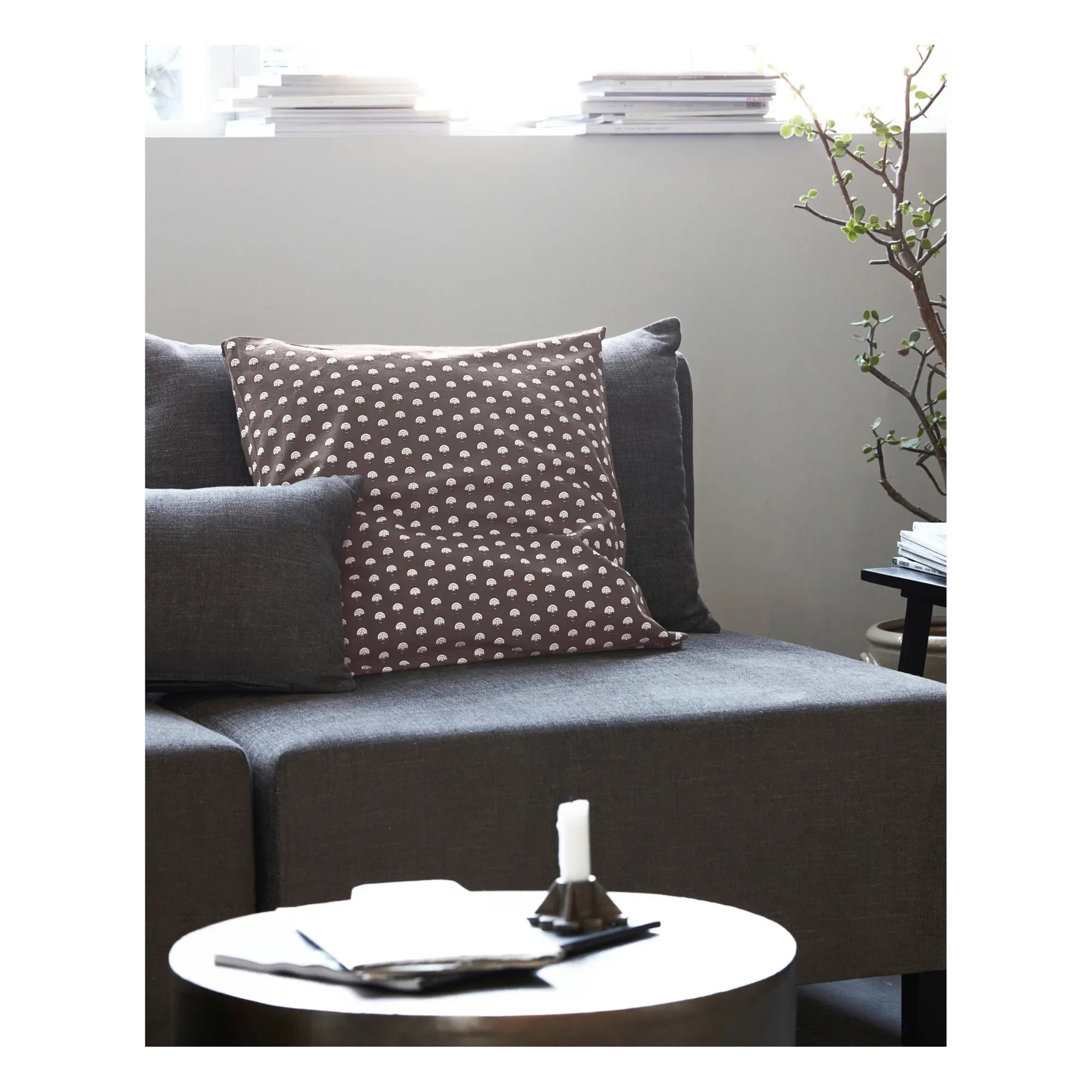 House Doctor - Nero Cotton Cushion Cover | Grey