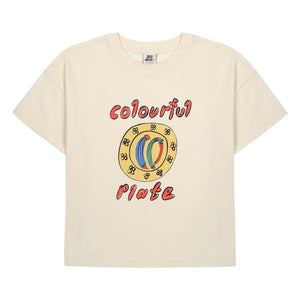 Jelly Mallow - Colorful Plate T-Shirt | Ivory