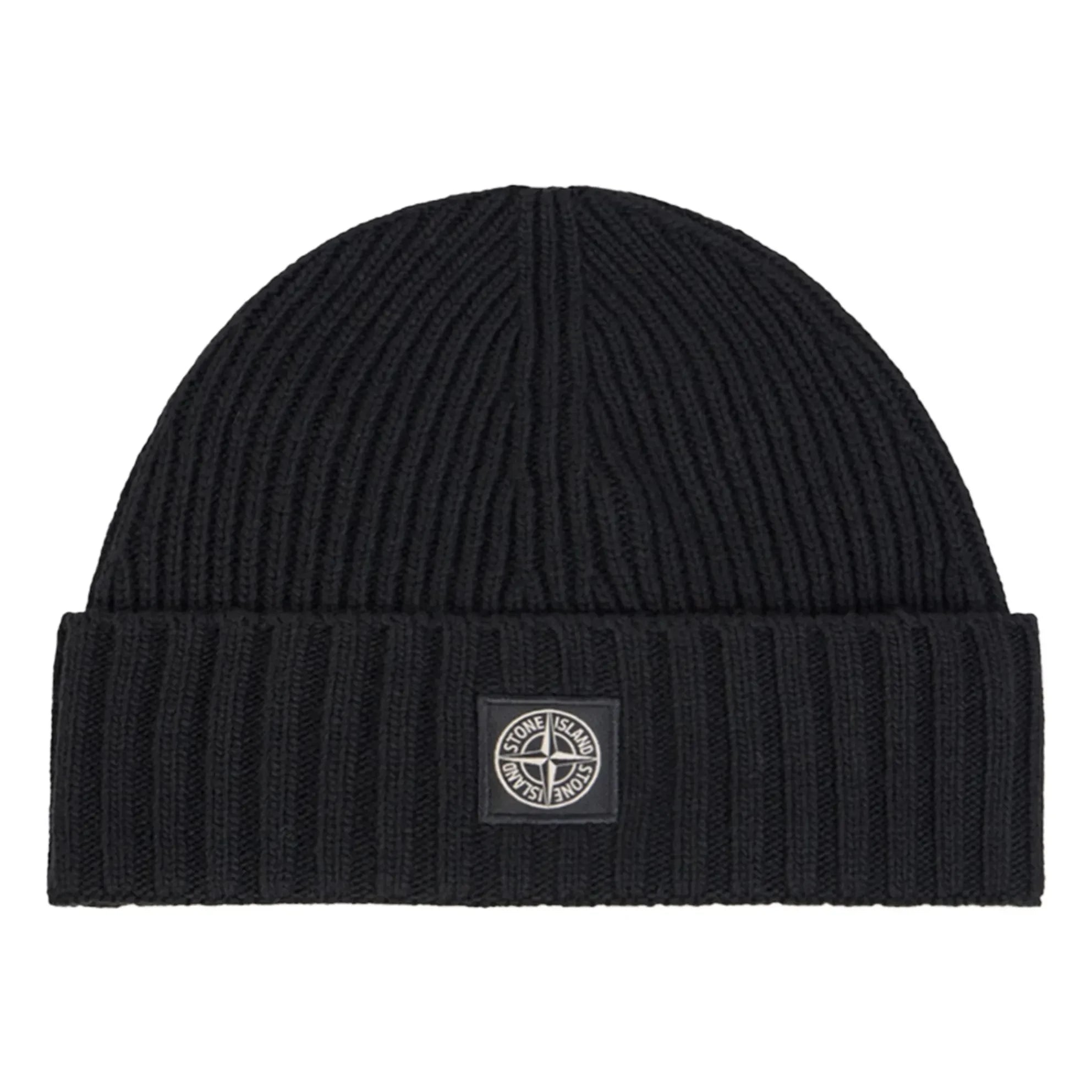 Stone Island - Logo Wool Beanie | Black
