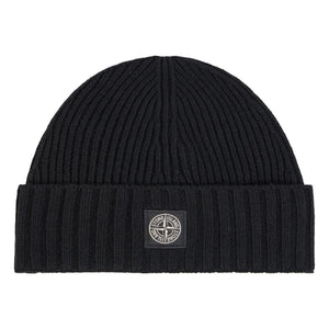Stone Island - Logo Wool Beanie | Black