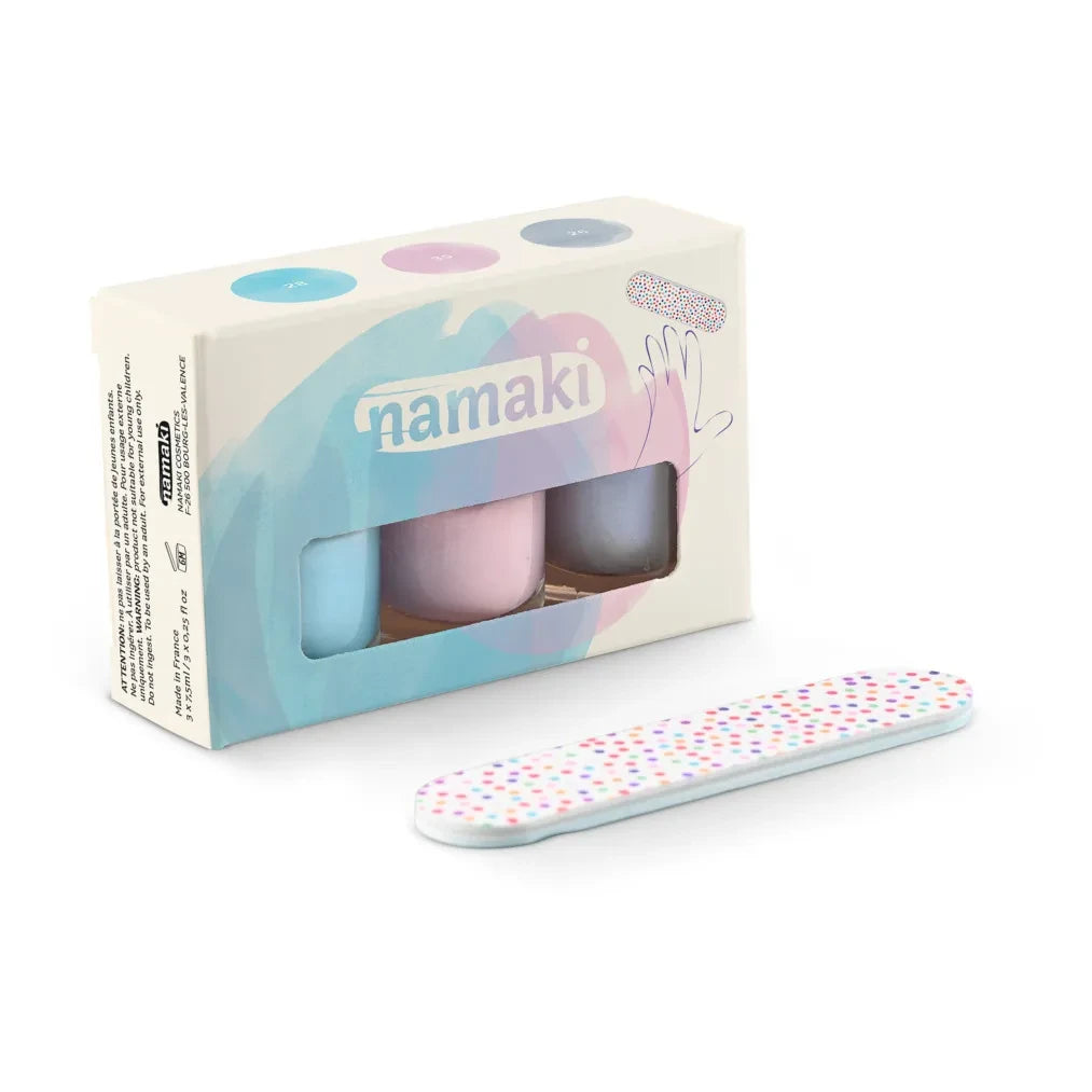 Namaki - 3-Pack Peel-Off Nail Polish Set | Blue
