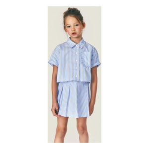 Mipounet - Sia Striped Pleated Skirt | Light Blue