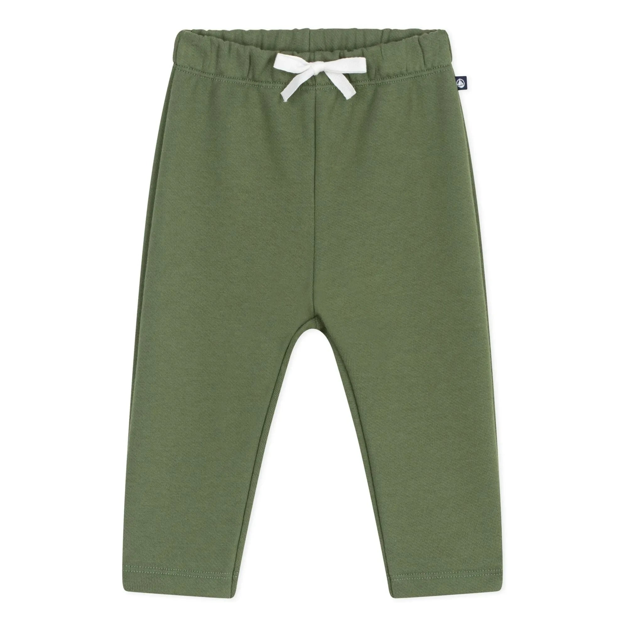 Petit Bateau - Flat Elastic Cuffed Joggers | Olive Green